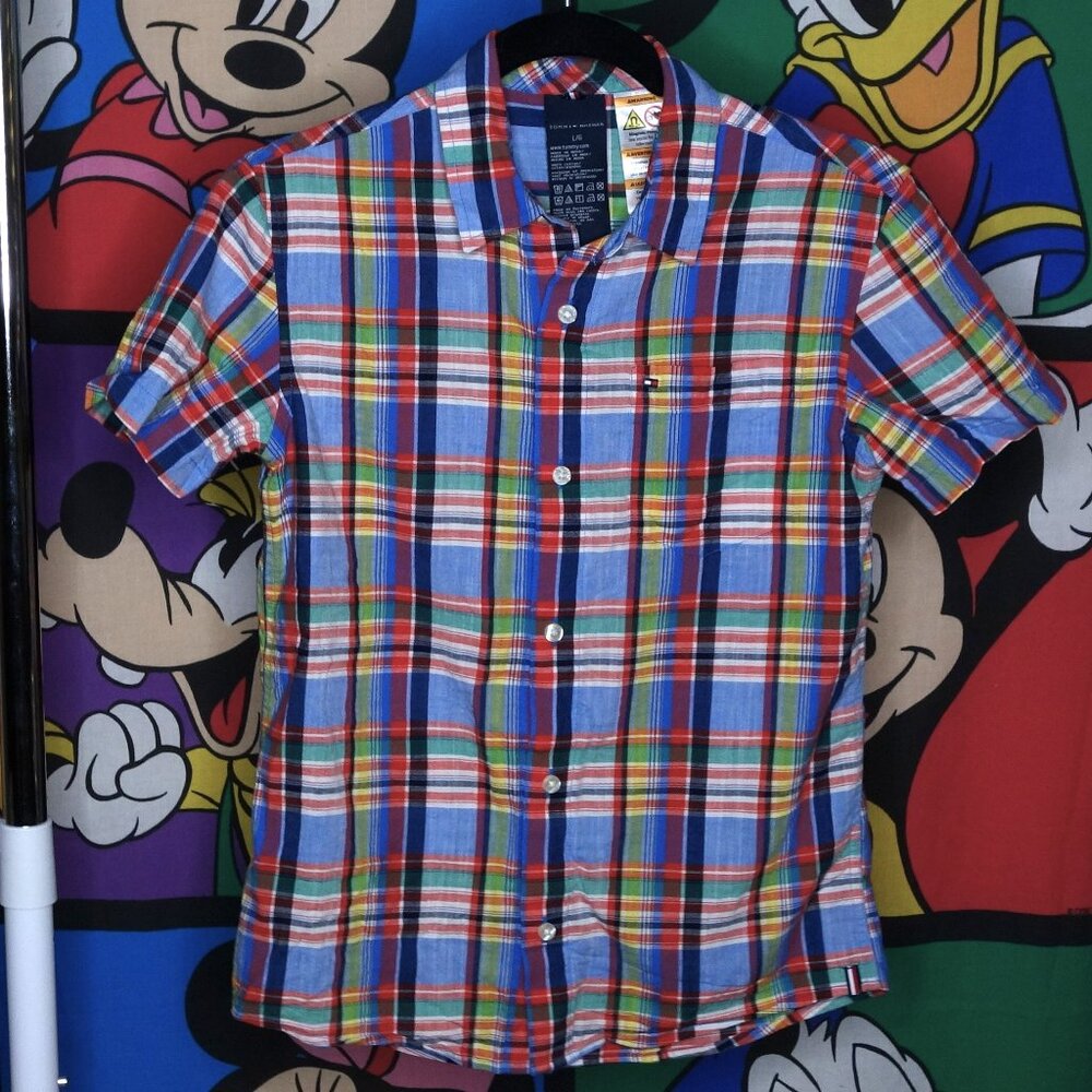 Boys Tommy Hilfiger Adaptive Plaid Button Down